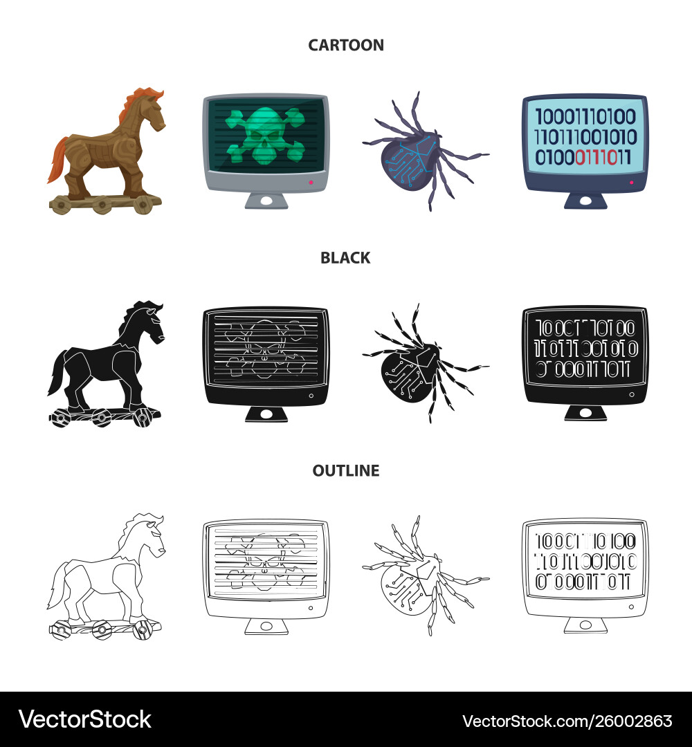Design virus and secure icon set Design virus and secure icon set vector image