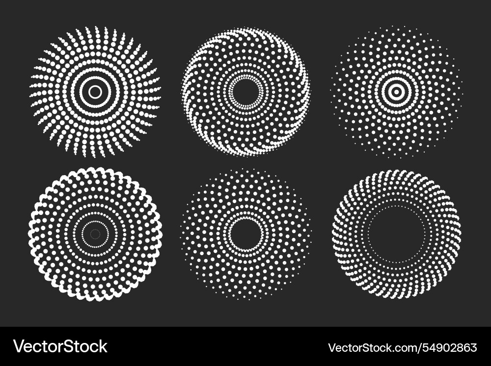 Dot radial pattern halftone downloads circular Dot radial pattern halftone downloads circular vector image
