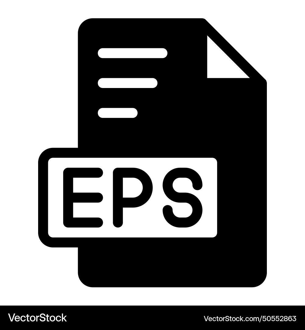 Eps icon glyph design image extension format file Eps icon glyph design image extension format file Vector Image