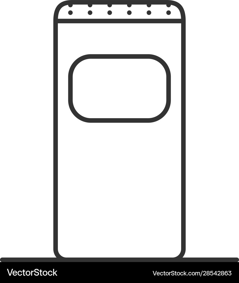 Garbage bin linear icon Garbage bin linear icon vector image