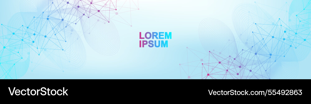 Global network connection website header or banner Global network connection website header or banner vector image