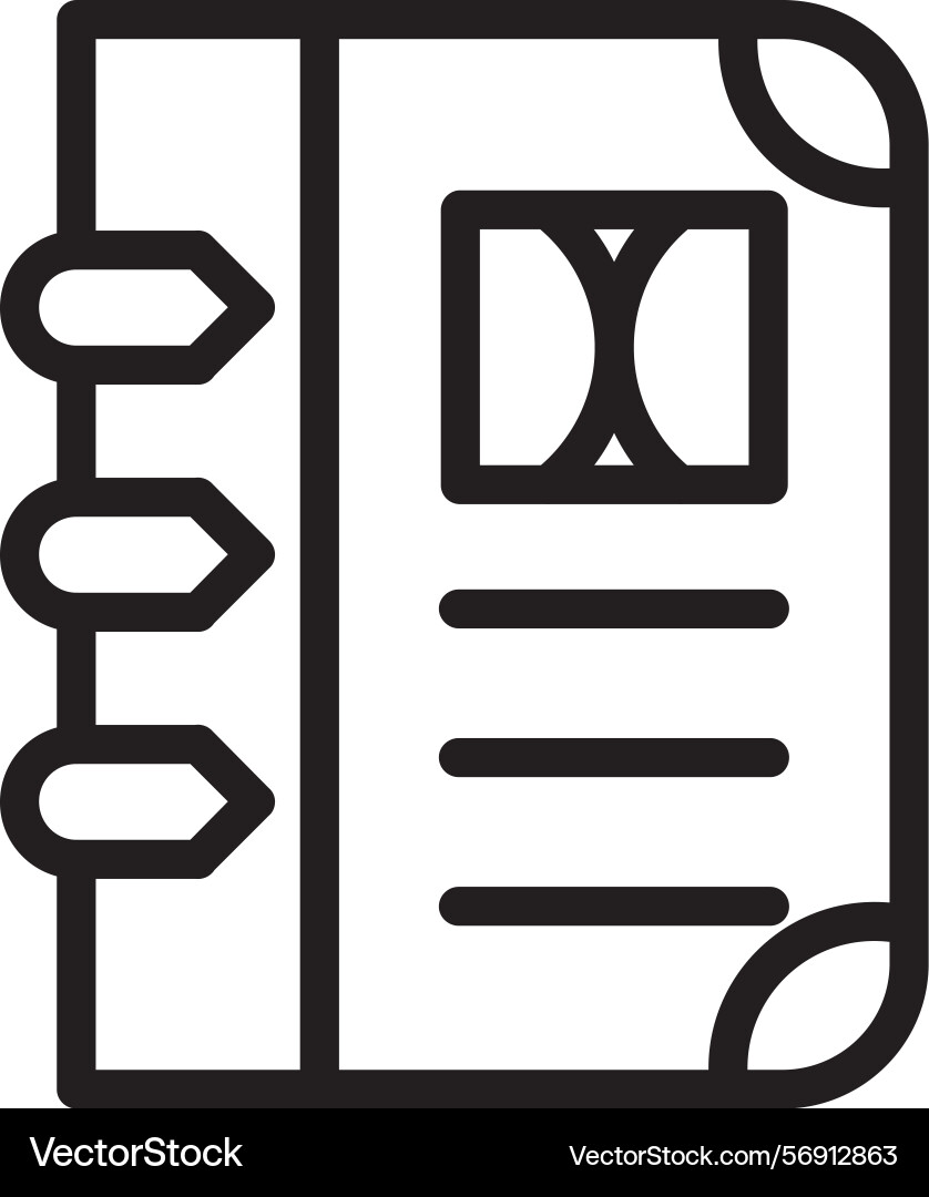 Handbook linear style icon design Vector Image