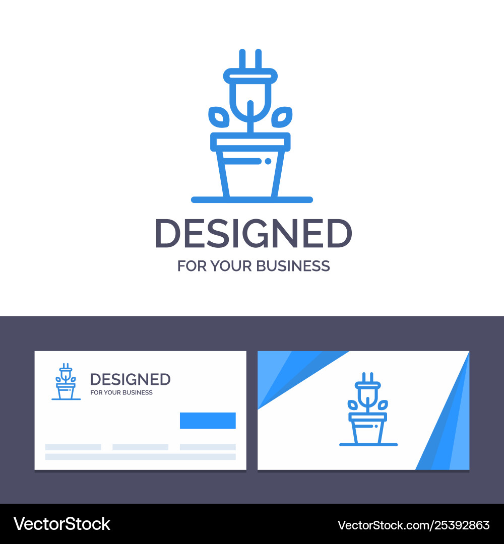 Kreative Visitenkarte und Logo-Template Plug Kreative Visitenkarte und Logo-Template Plug vektorbild