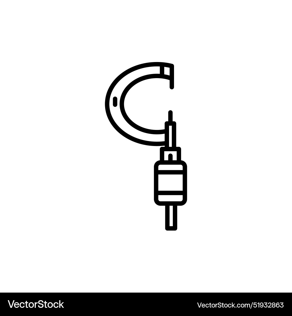 Precision measuring micrometer icon perfect Vector Image
