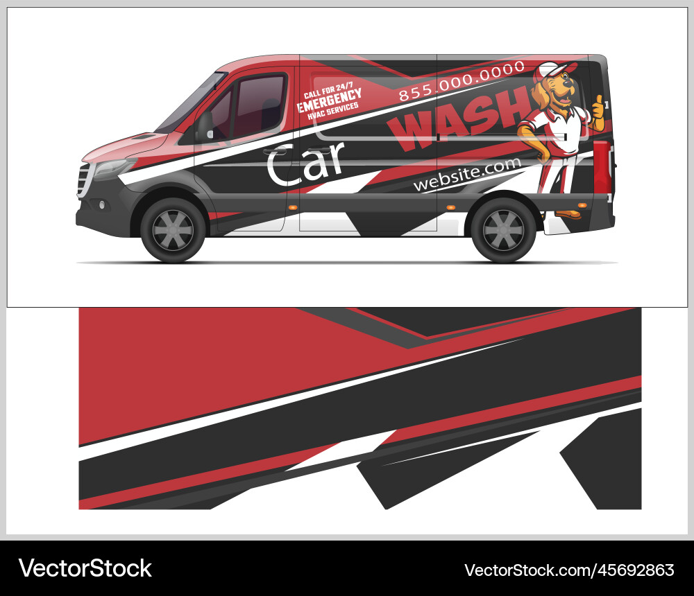 Rally Sport Vehicle Wrap vector image