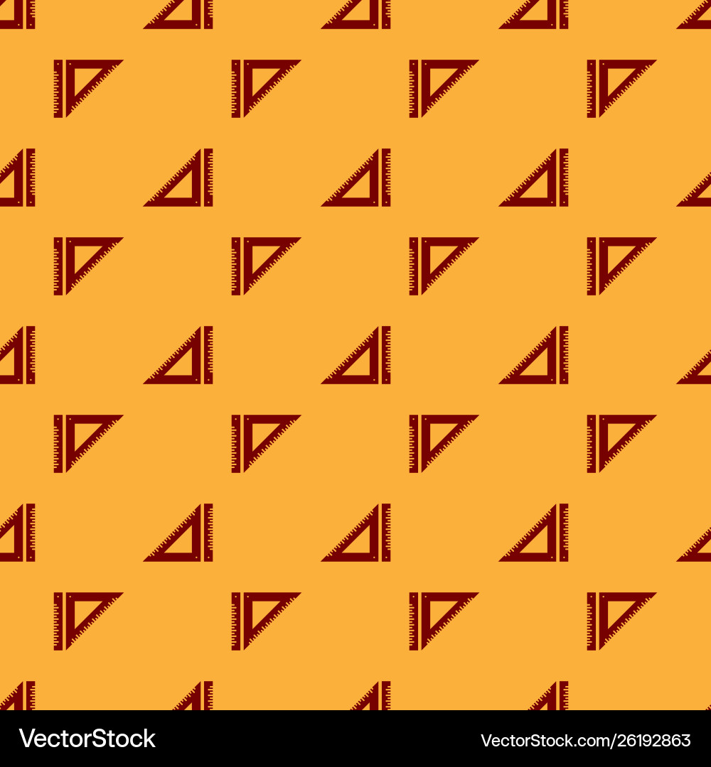 Red triangular ruler icon isolated seamless Red triangular ruler icon isolated seamless vector image