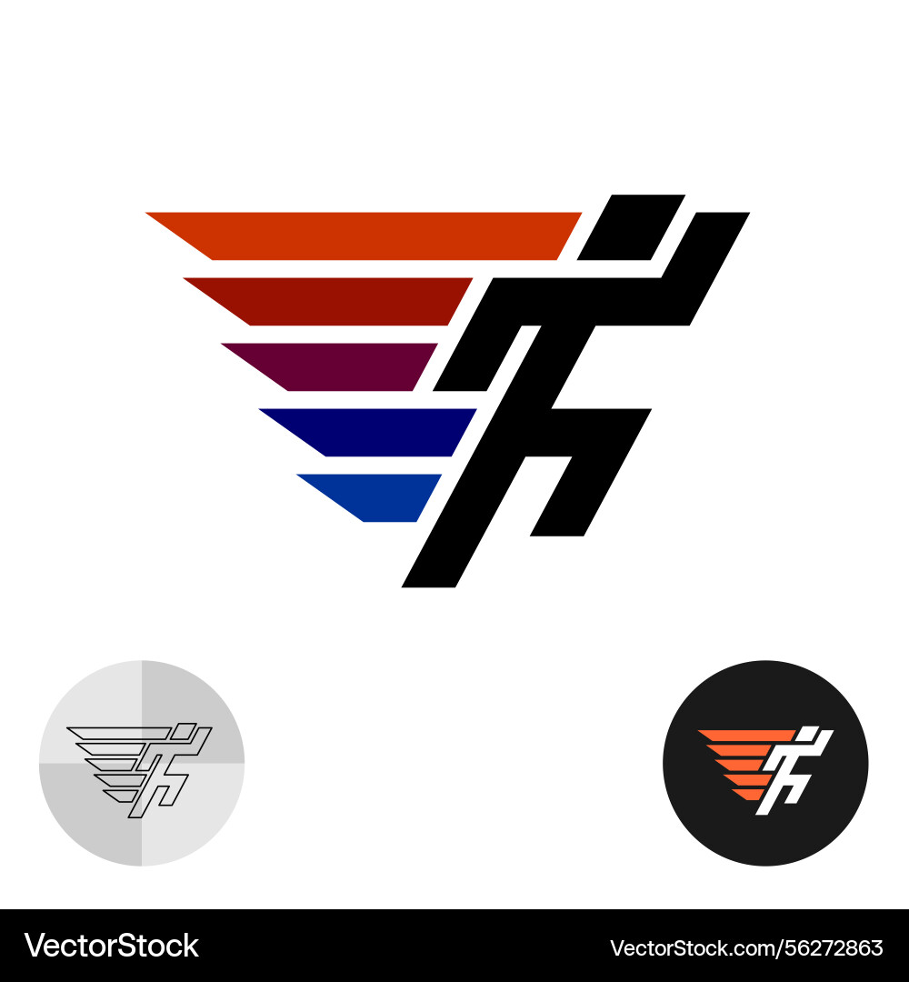 Running man logo with speed dynamic lines Running man logo with speed dynamic lines vector image