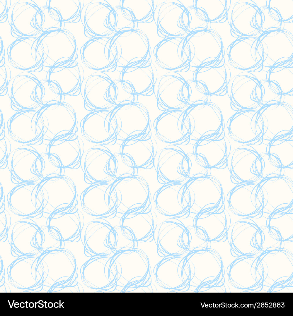 Seamless pattern with abstract circle doodle Vector Image