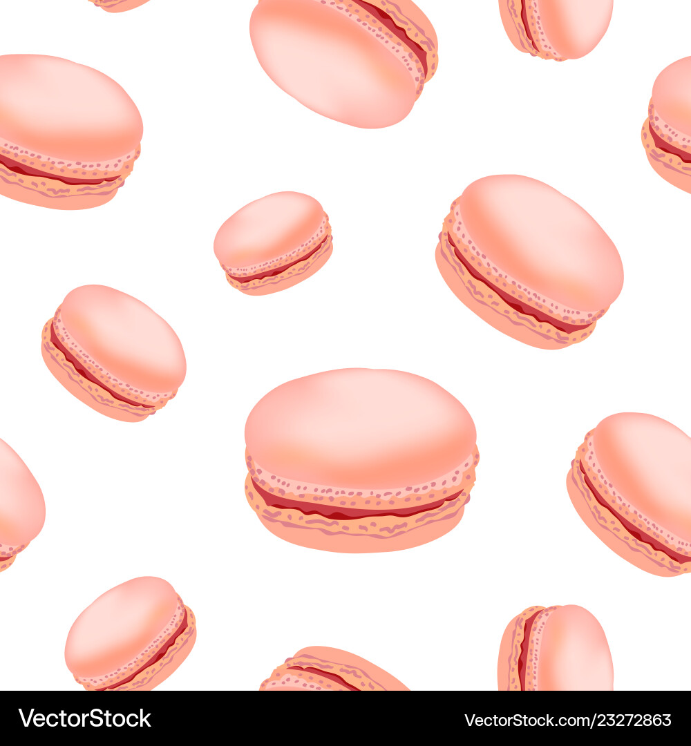 Seamless pattern with colorful macaroon cookies Seamless pattern with colorful macaroon cookies vector image