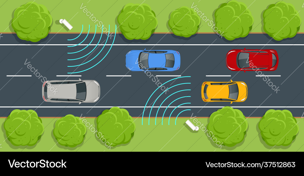 Specs average speed measuring camera system Specs average speed measuring camera system vector image