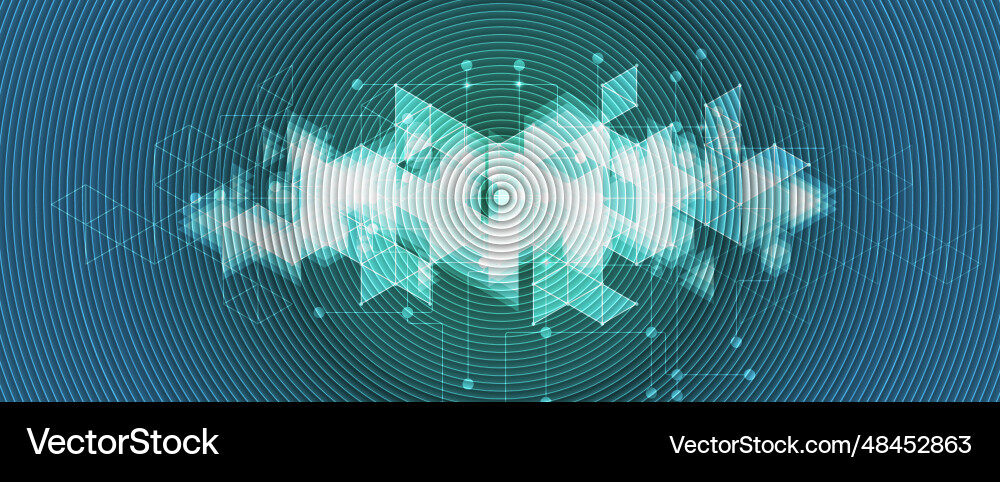Technology banner design with hexagons abstract Technology banner design with hexagons abstract vector image