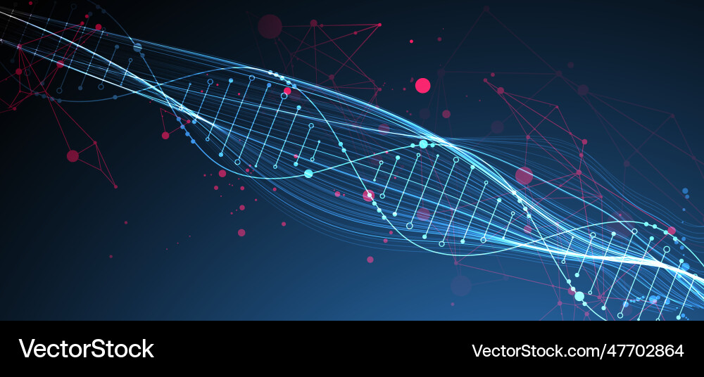 Abstract dna background with plexus effect Abstract dna background with plexus effect vector image