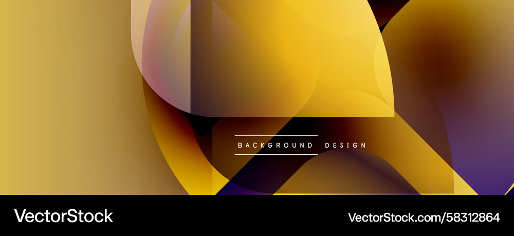 Abstract golden shapes overlap creating dynamic Vector Image