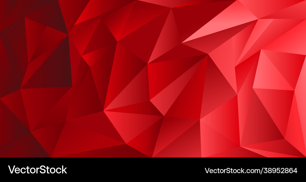 Abstract red gradient triangles different Vector Image
