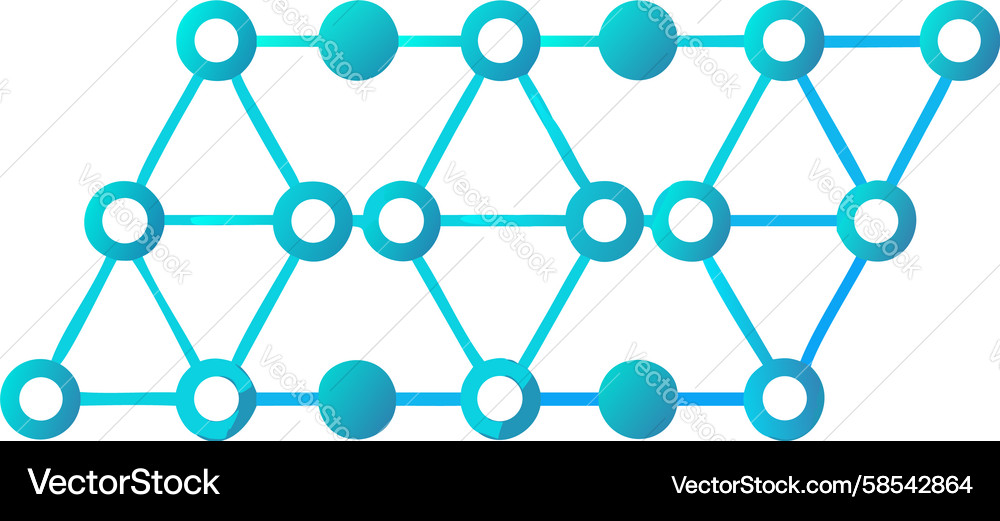Dynamic Hexagonal Data Network Vector Image
