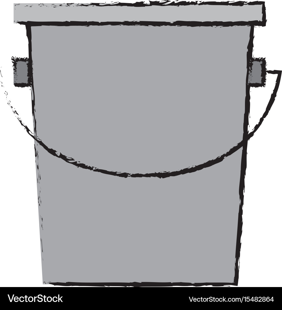 Empty bucket icon simple container element vector image