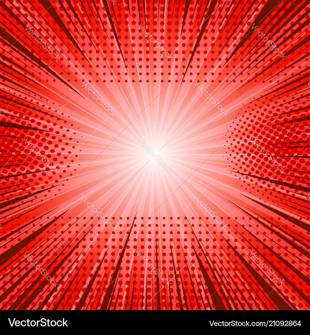 Explosive Red Burst Background Vector Image