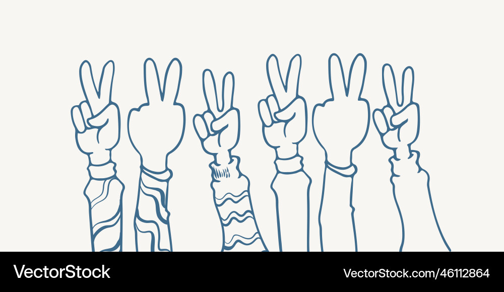 Hand gezeichnet sechs Hände klopfen Ovation Skizze Hand gezeichnet sechs Hände klopfen Ovation Skizze vektorbild