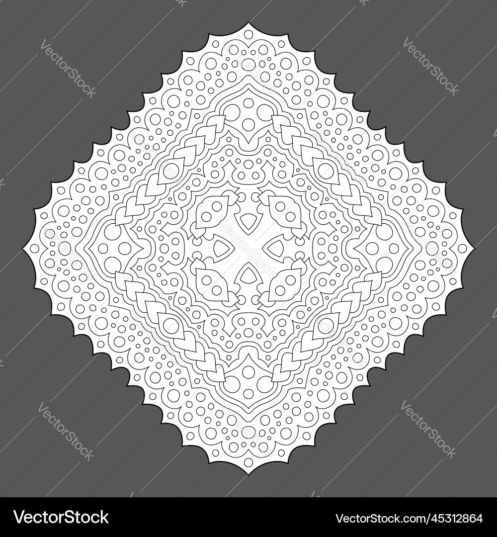 Intricate Line Art Pattern vector image