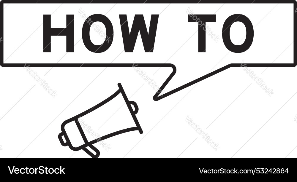 Megaphone icon with speech bubble in word how Megaphone icon with speech bubble in word how vector image