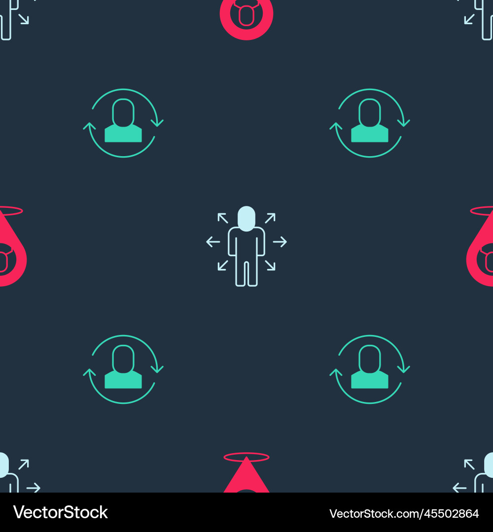 Set worker location multitasking manager working Set worker location multitasking manager working vector image
