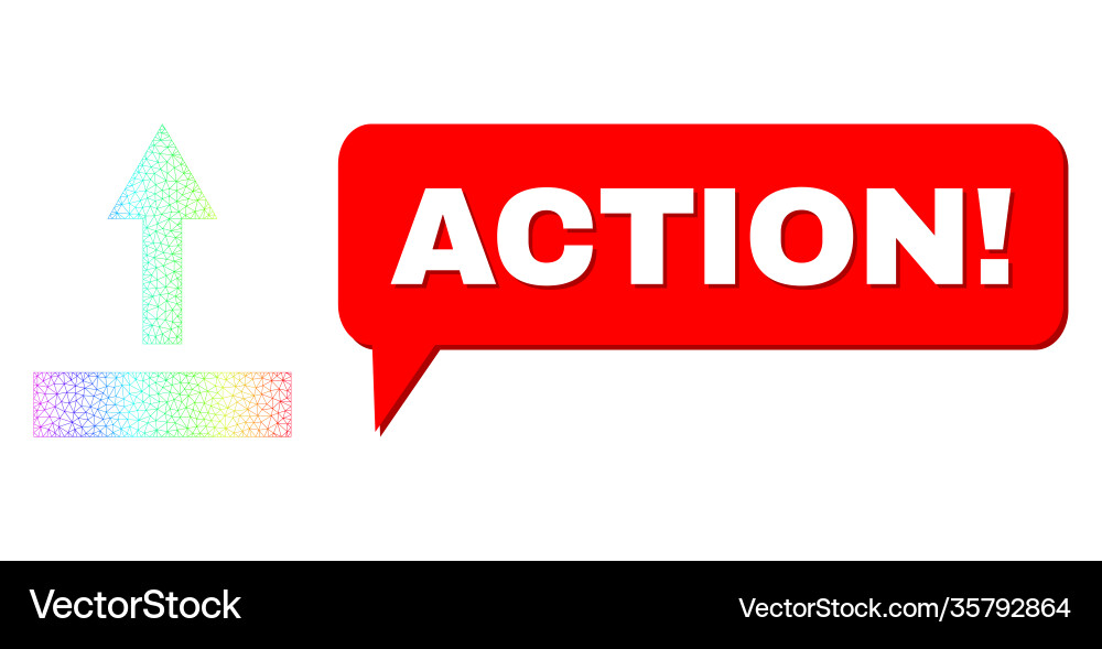 Spectrum network gradient pull up icon and action Spectrum network gradient pull up icon and action vector image