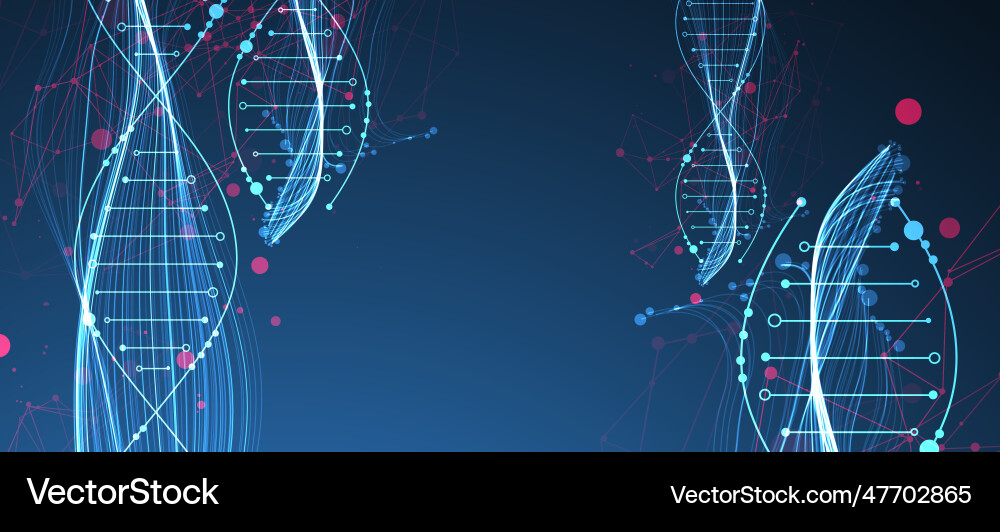 Abstract dna background with plexus effect Abstract dna background with plexus effect Vector Image