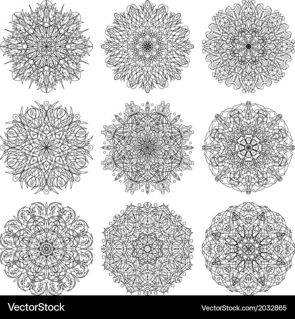 Abstract pattern set Vector Image
