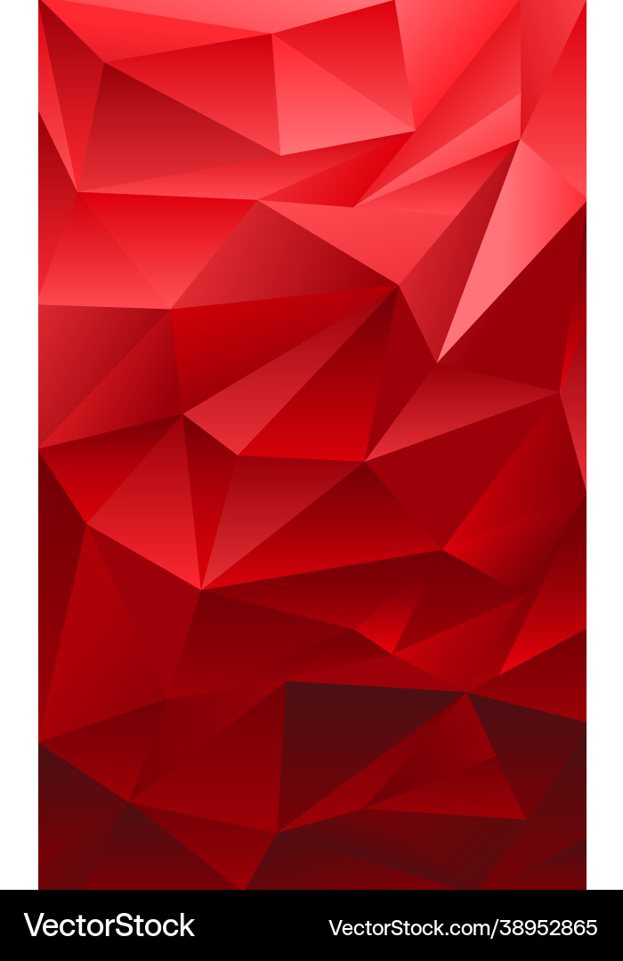 Abstract red gradient triangles different vector image