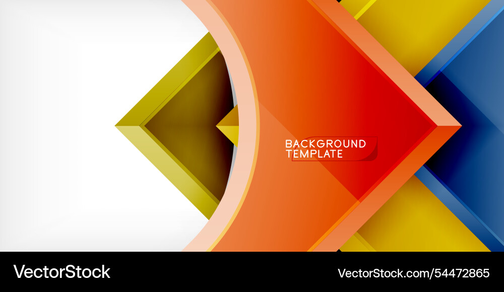 Arrow with round elements color geometric shapes Arrow with round elements color geometric shapes vector image