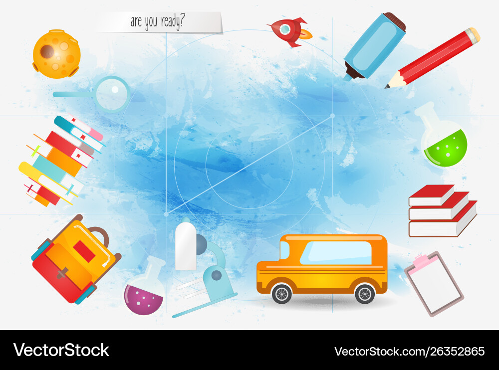 Back to school frame Royalty Free Vector Image