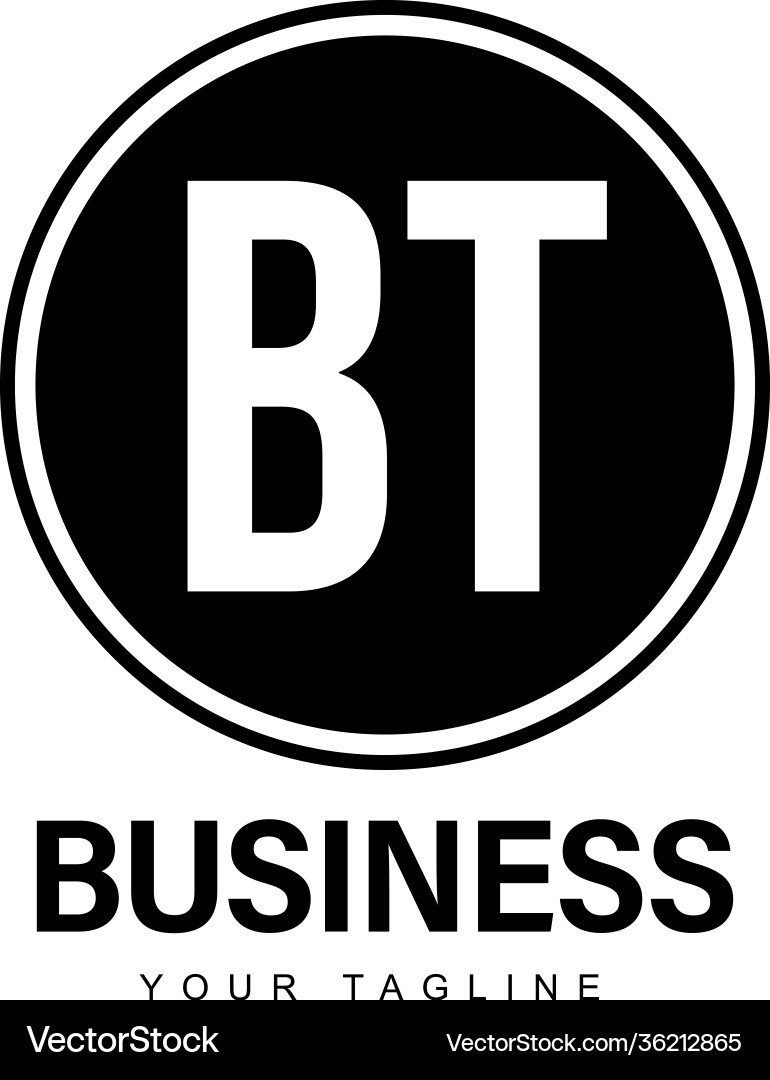 Bt initial a logo design with abstract style Vector Image