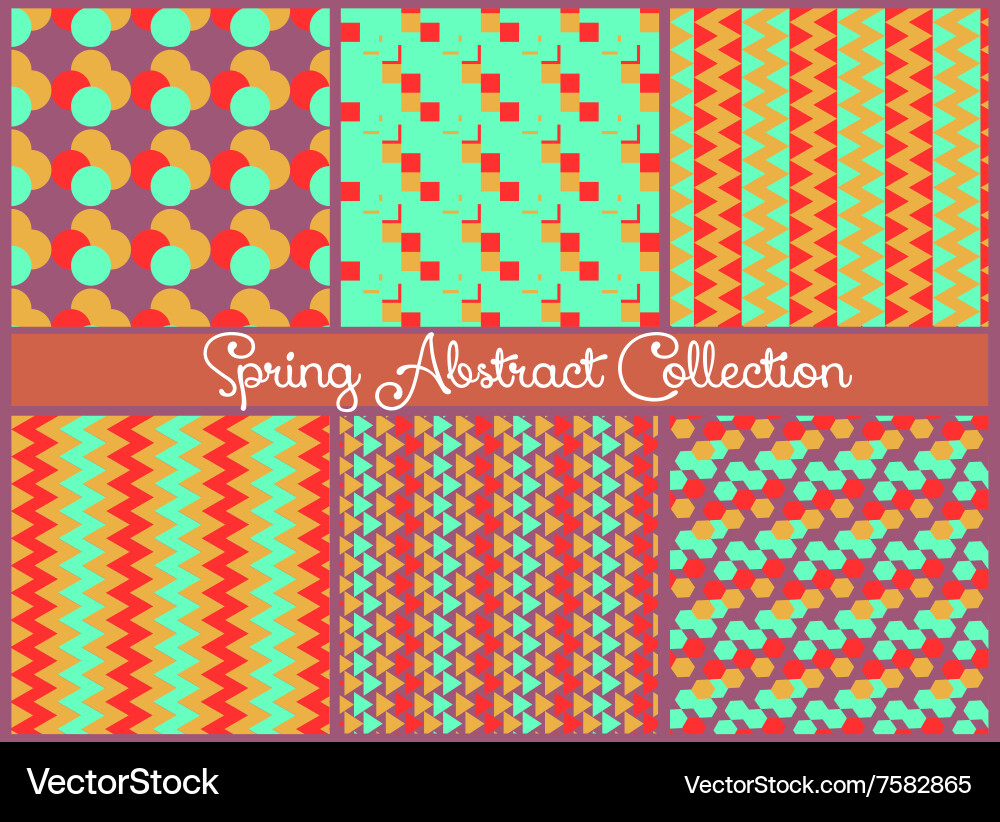 Collection of bright abstract patterns Vector Image