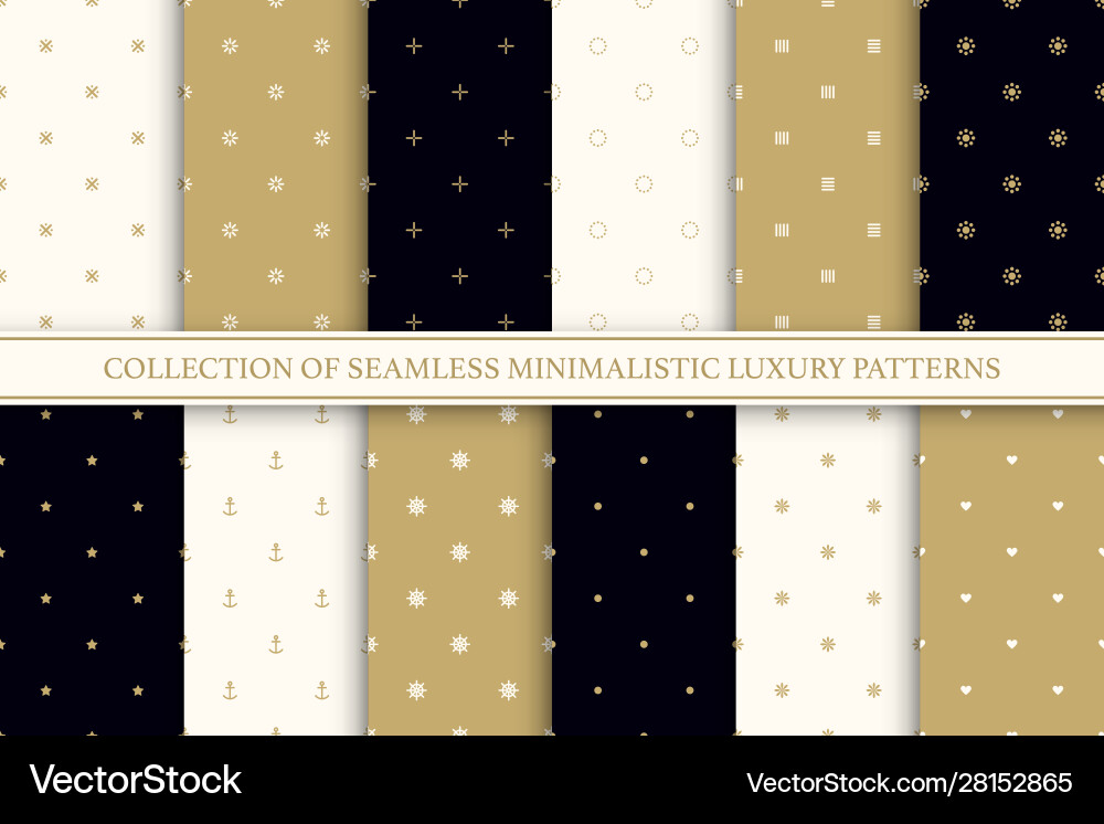 Collection seamless geometric simple patterns Collection seamless geometric simple patterns vector image