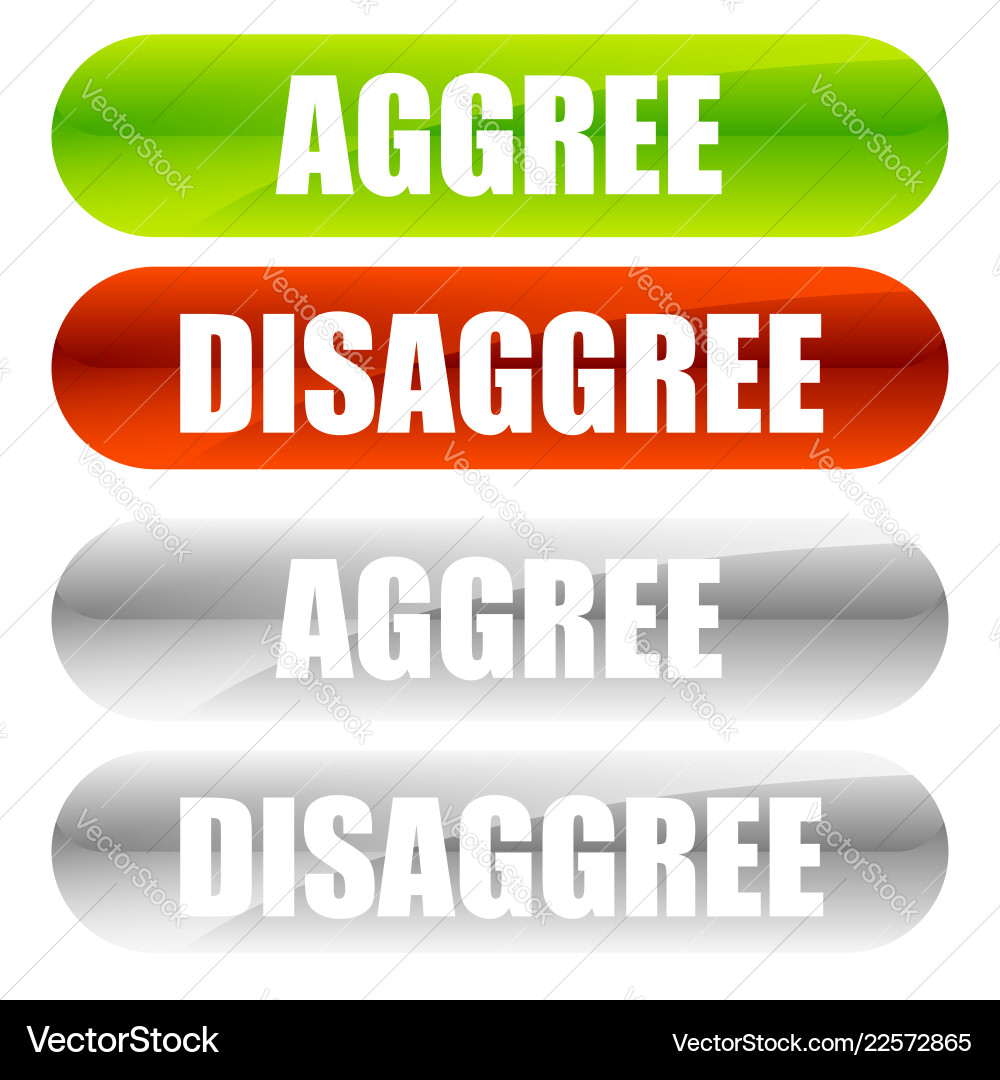 Confirmation buttons with text gray versions Confirmation buttons with text gray versions vector image
