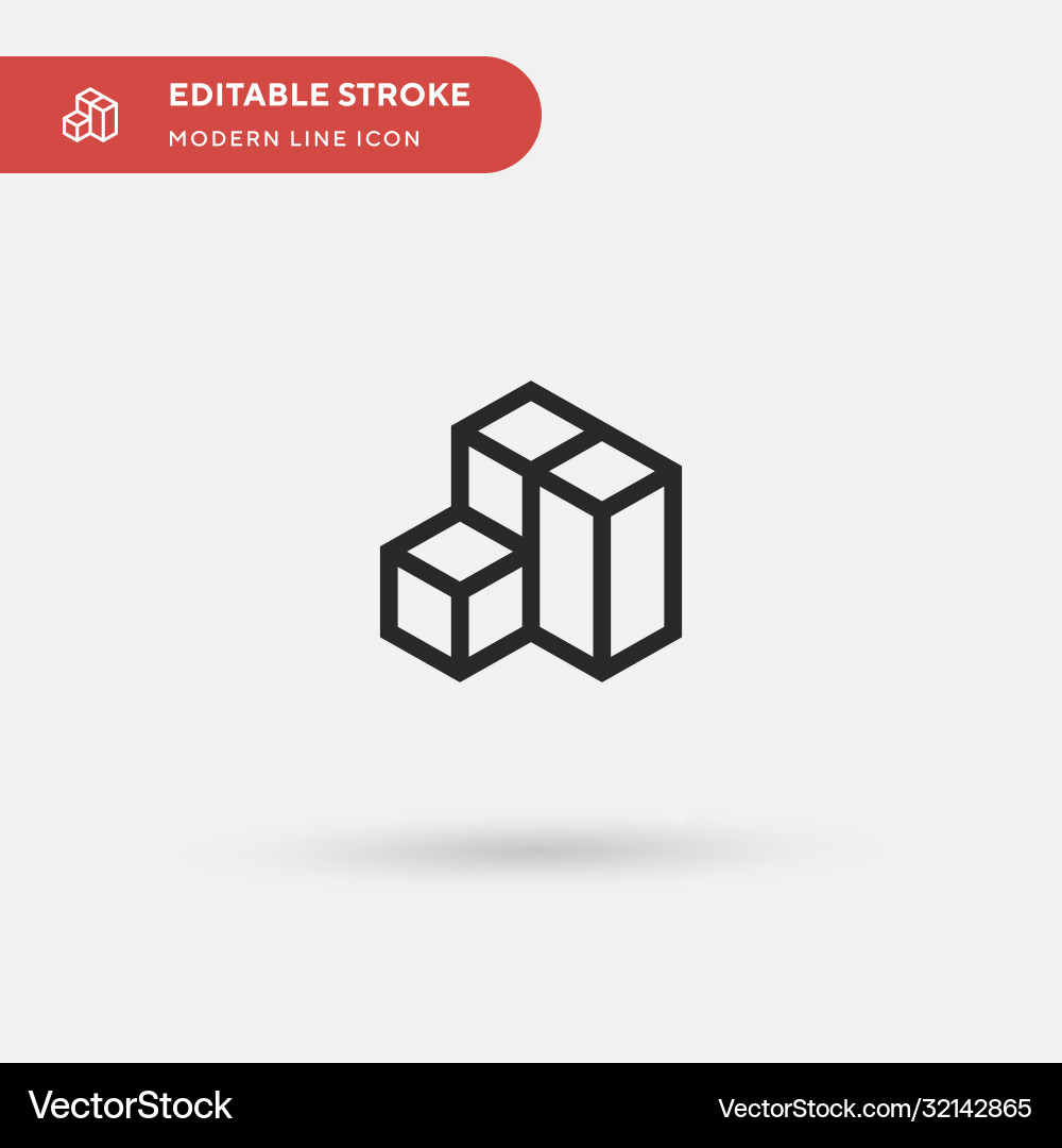D modeling simple icon symbol vector image