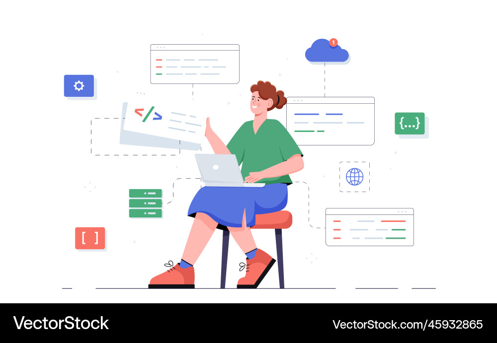 Developer of project Developer of project vector image