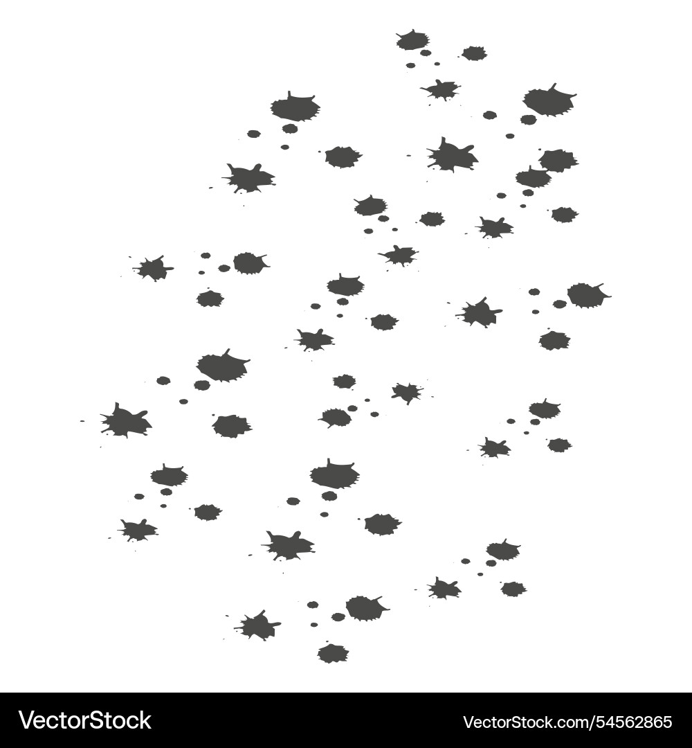 Ink splash patterns abstract black drops dynamic vector image