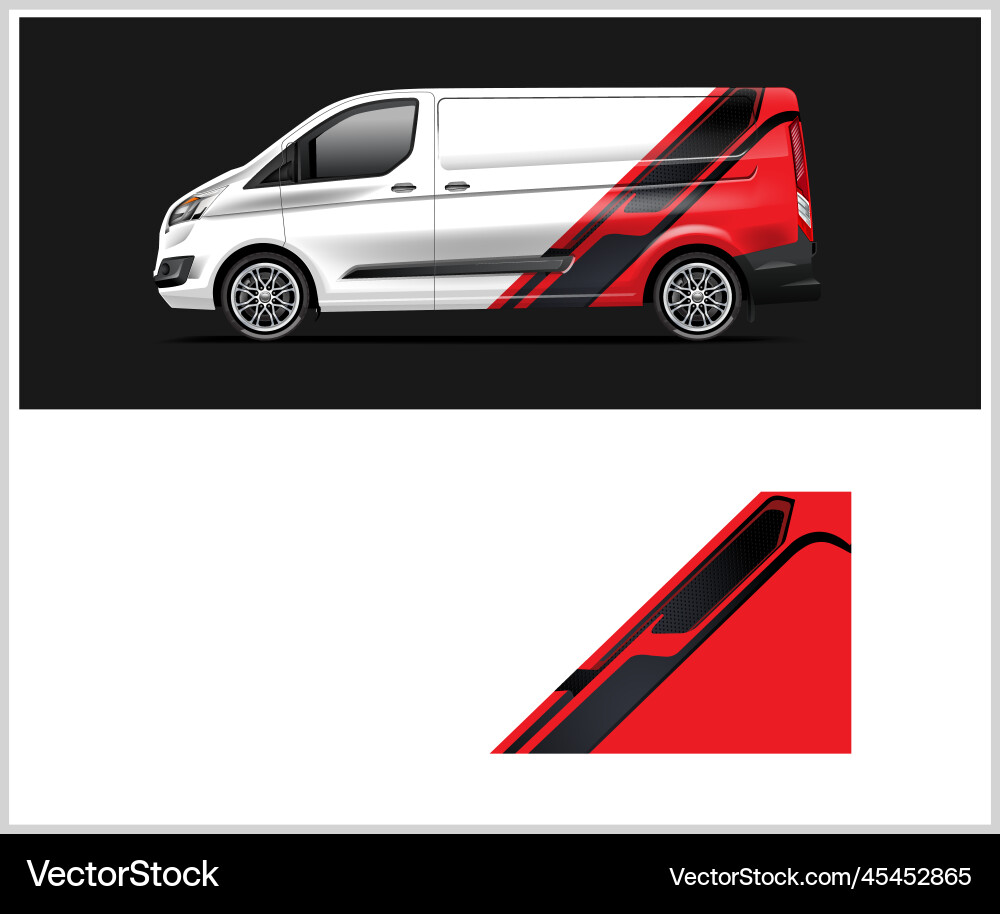 Modern Van Vinyl Wrap vector image