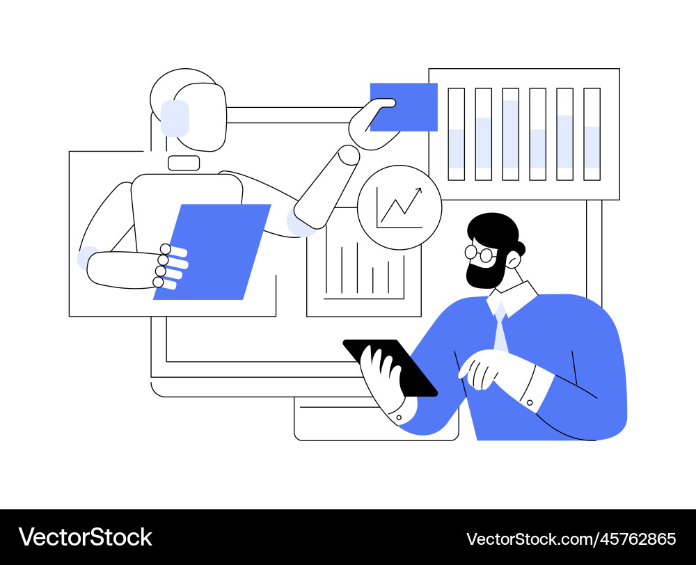 Robotic Process Automation (RPA) Vector Image