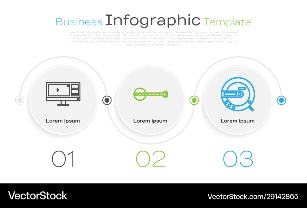 Set line video recorder or editor software Set line video recorder or editor software vector image