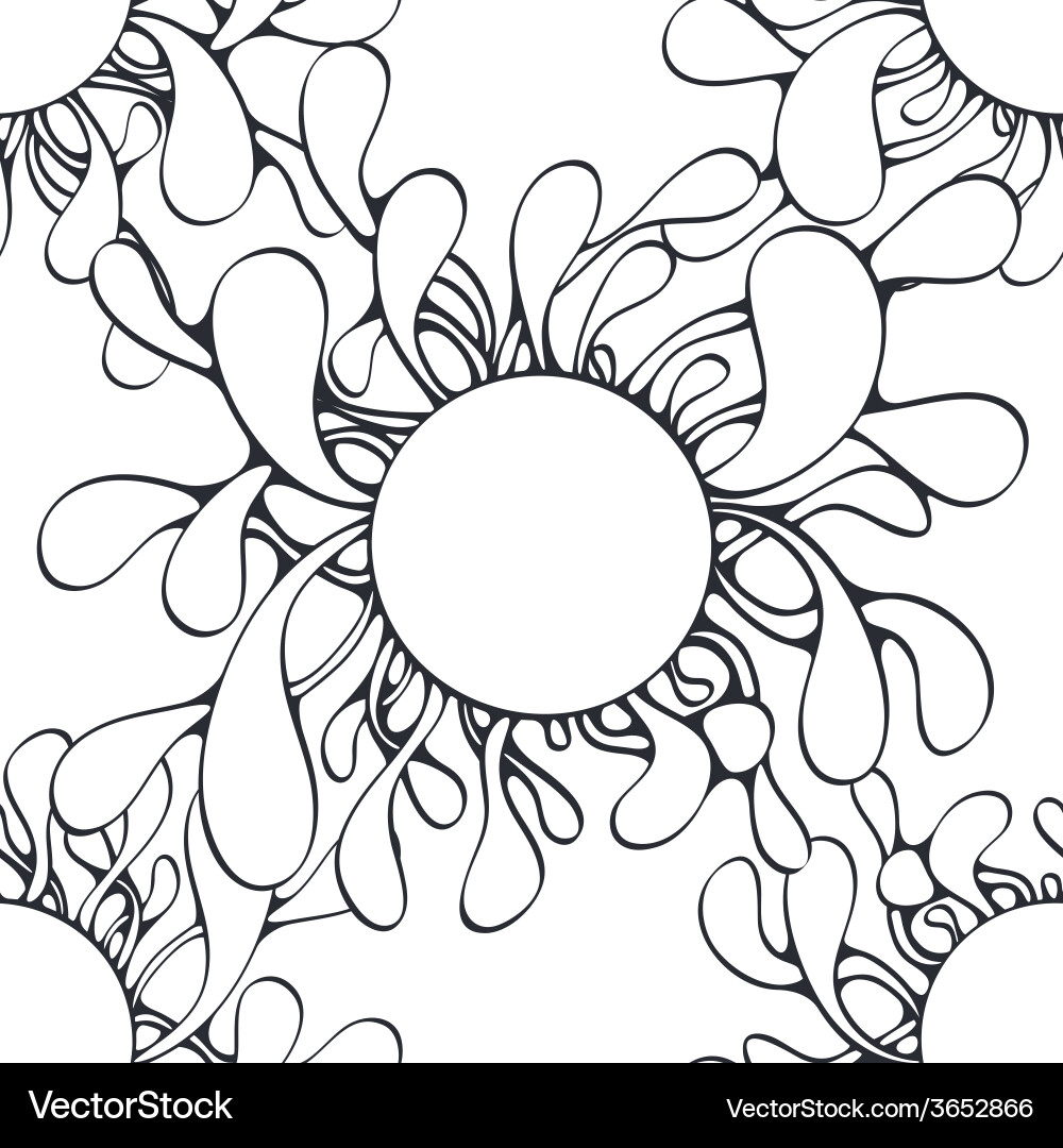 Abstract bio structure seamless pattern monochrome vector image