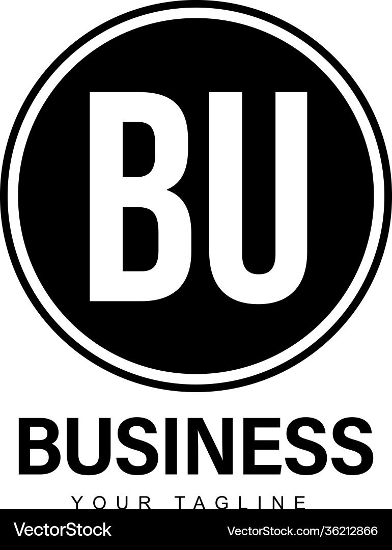 Bu initial a logo design with abstract style Bu initial a logo design with abstract style vector image