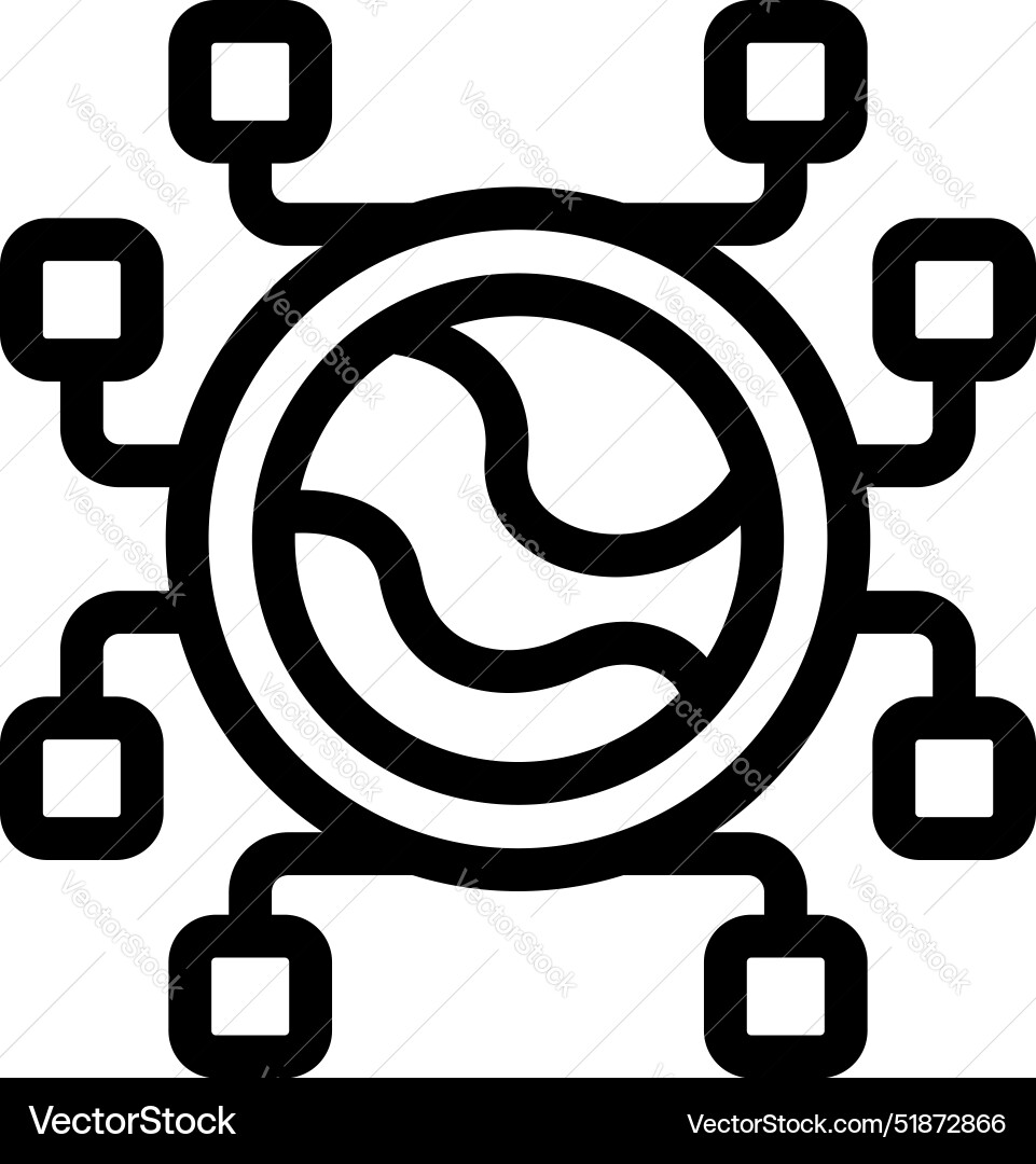 Global network connecting devices sharing data Global network connecting devices sharing data vector image