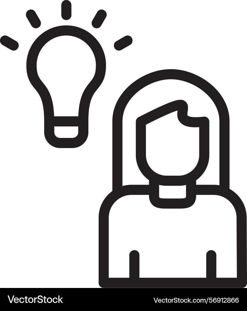 Idea linear style icon design vector image