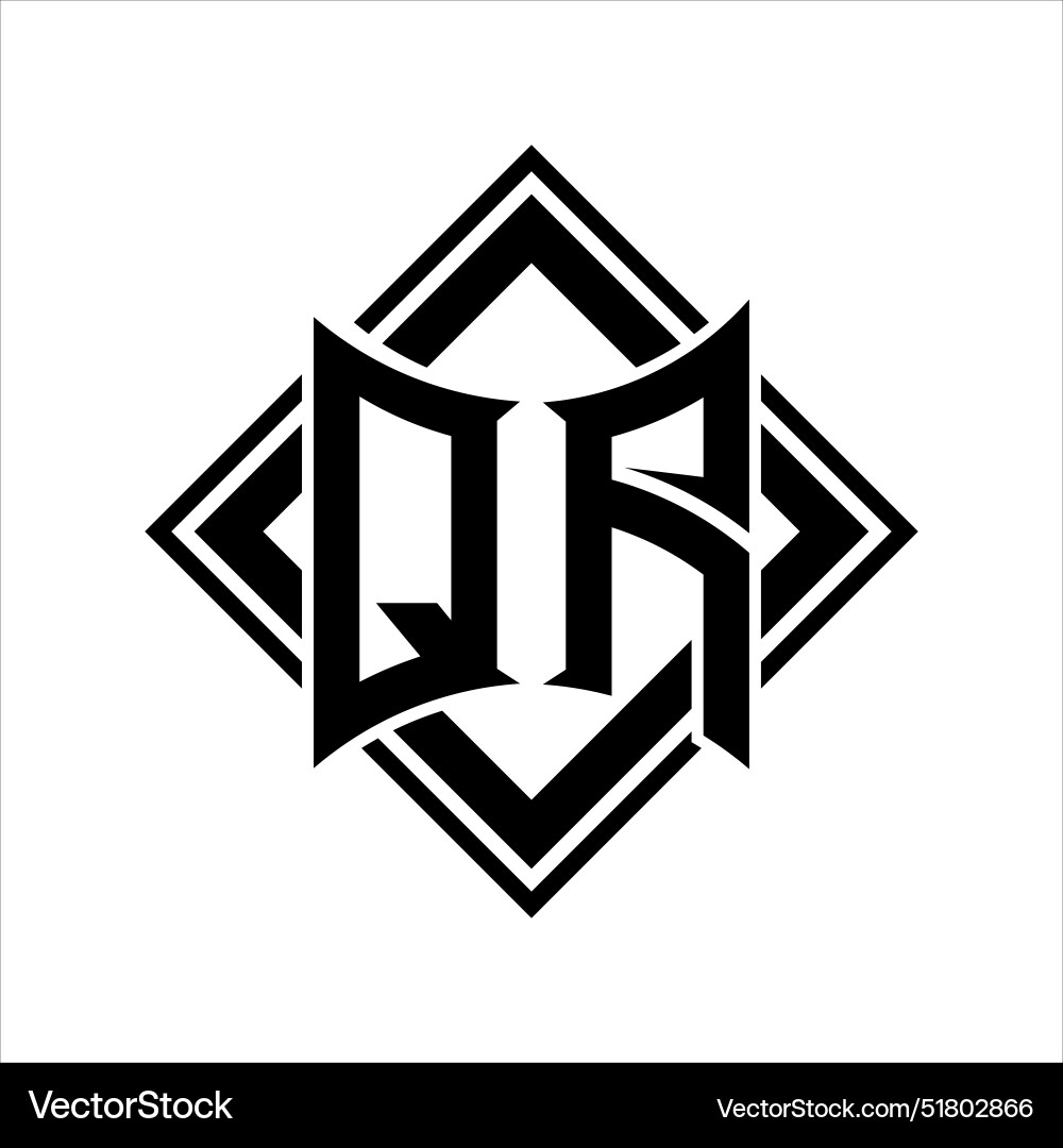 Qa letter logo with abstract shield shape Qa letter logo with abstract shield shape Vector Image