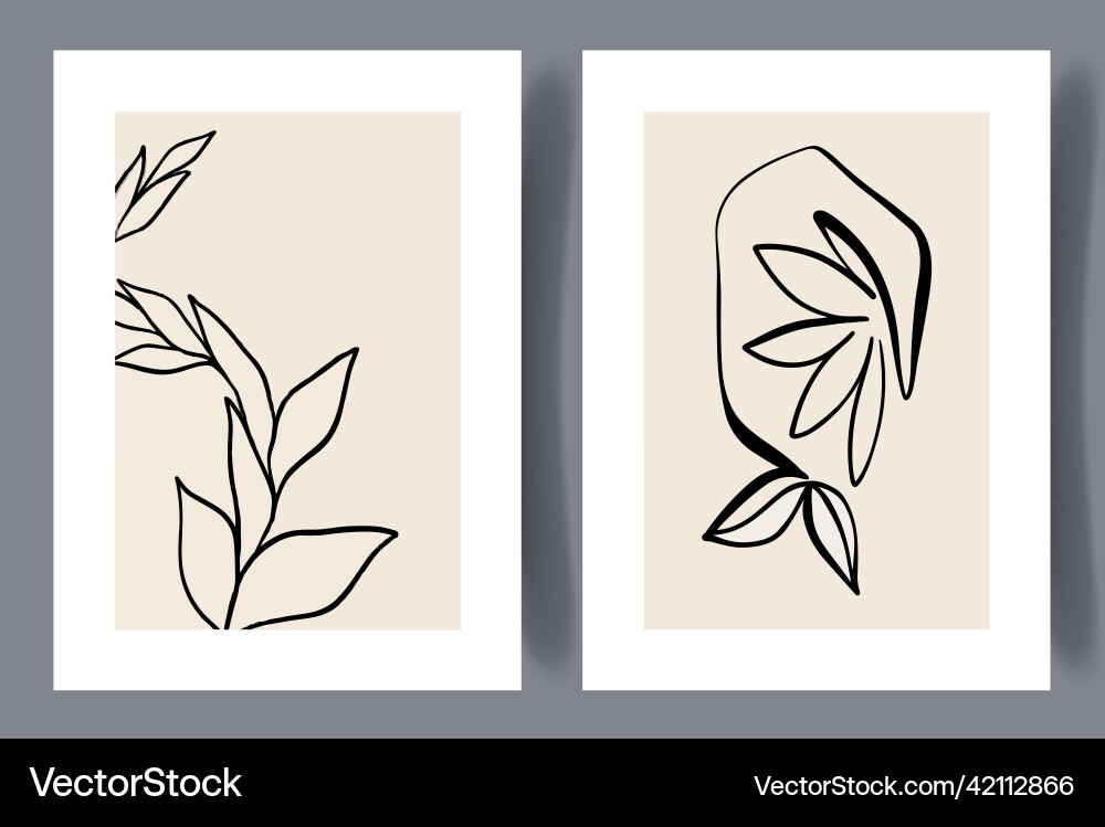 Scandinavian Abstract Print Vector Image