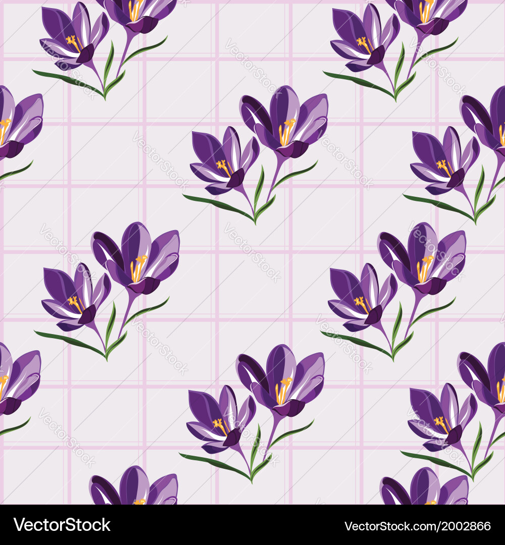 Seamless pattern for design with spring flowers vector image