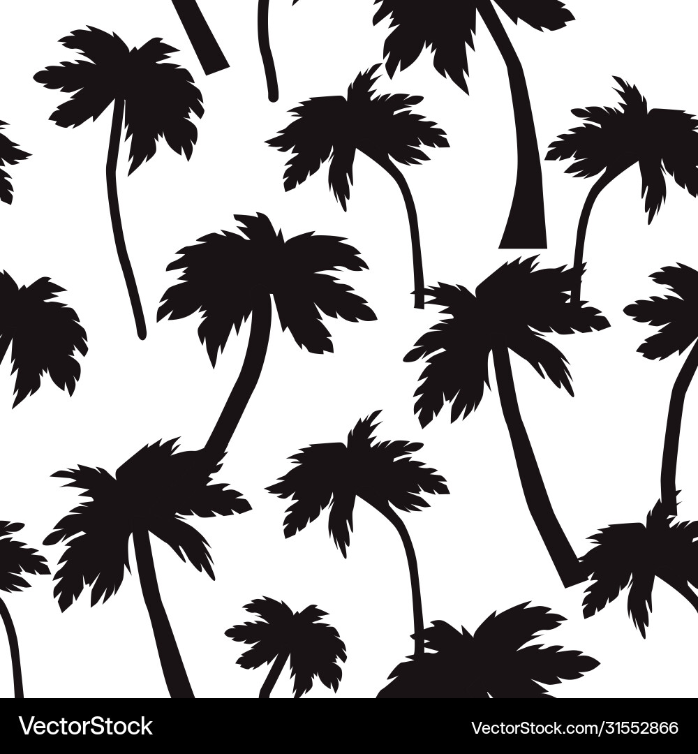 Seamless pattern with palm trees Vector Image