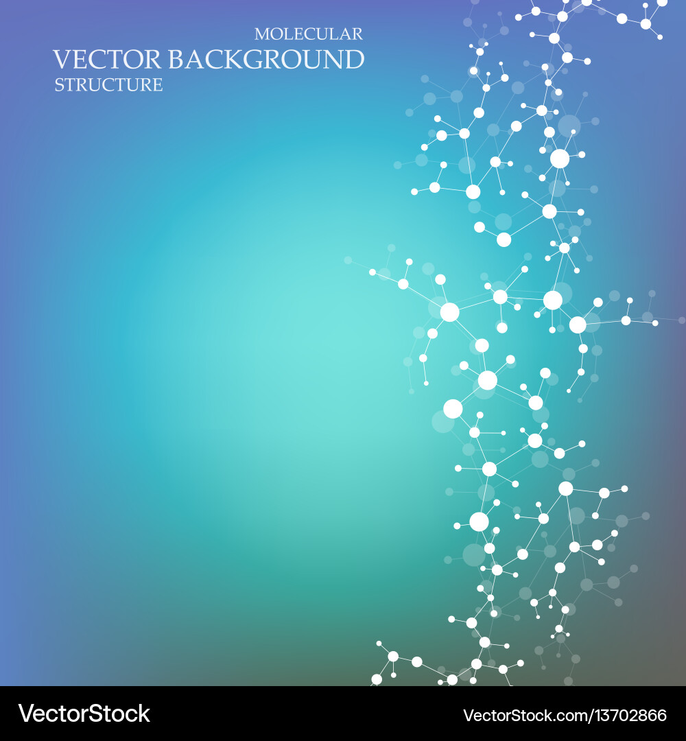 Structure molecule and communication dna atom Vector Image